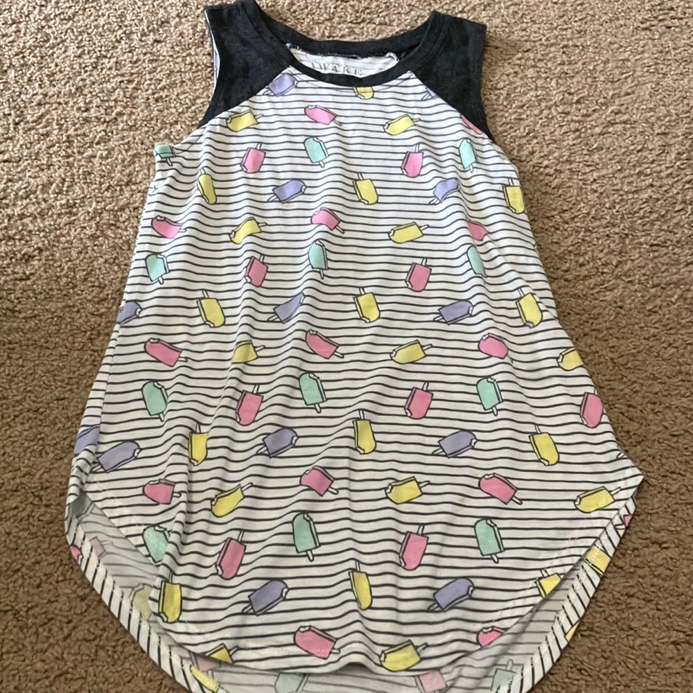 Awake Popsicle Print Tank Top with Black Accents